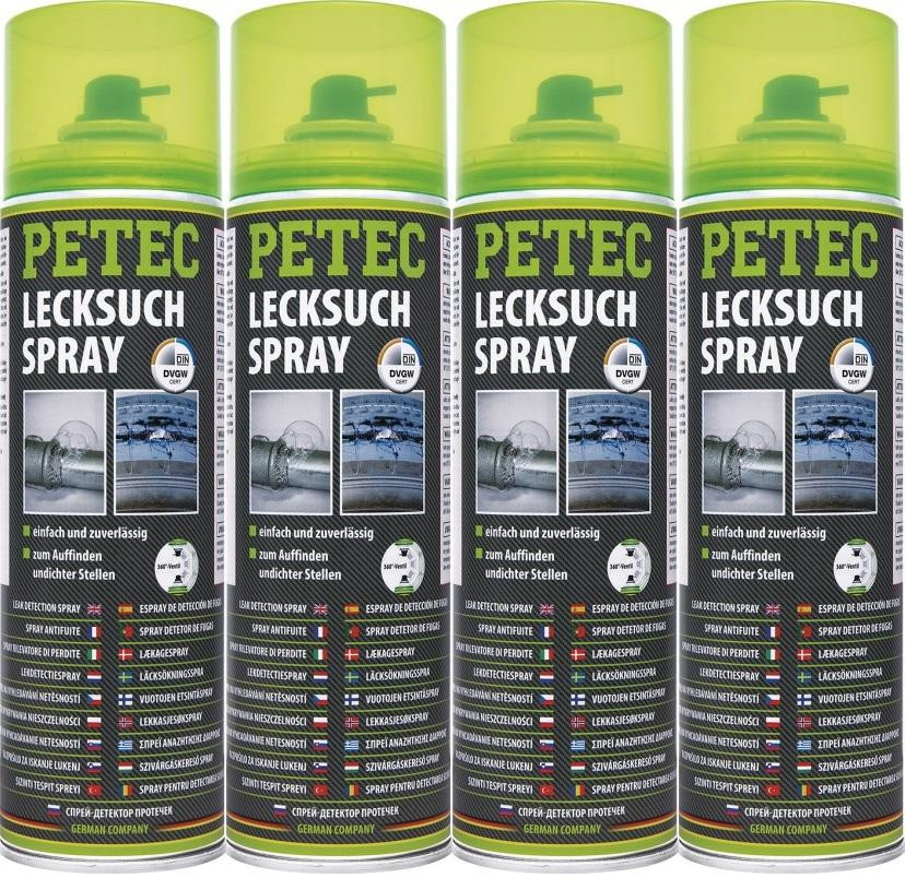 Petec Lecksuchspray 4x 400 Milliliter
