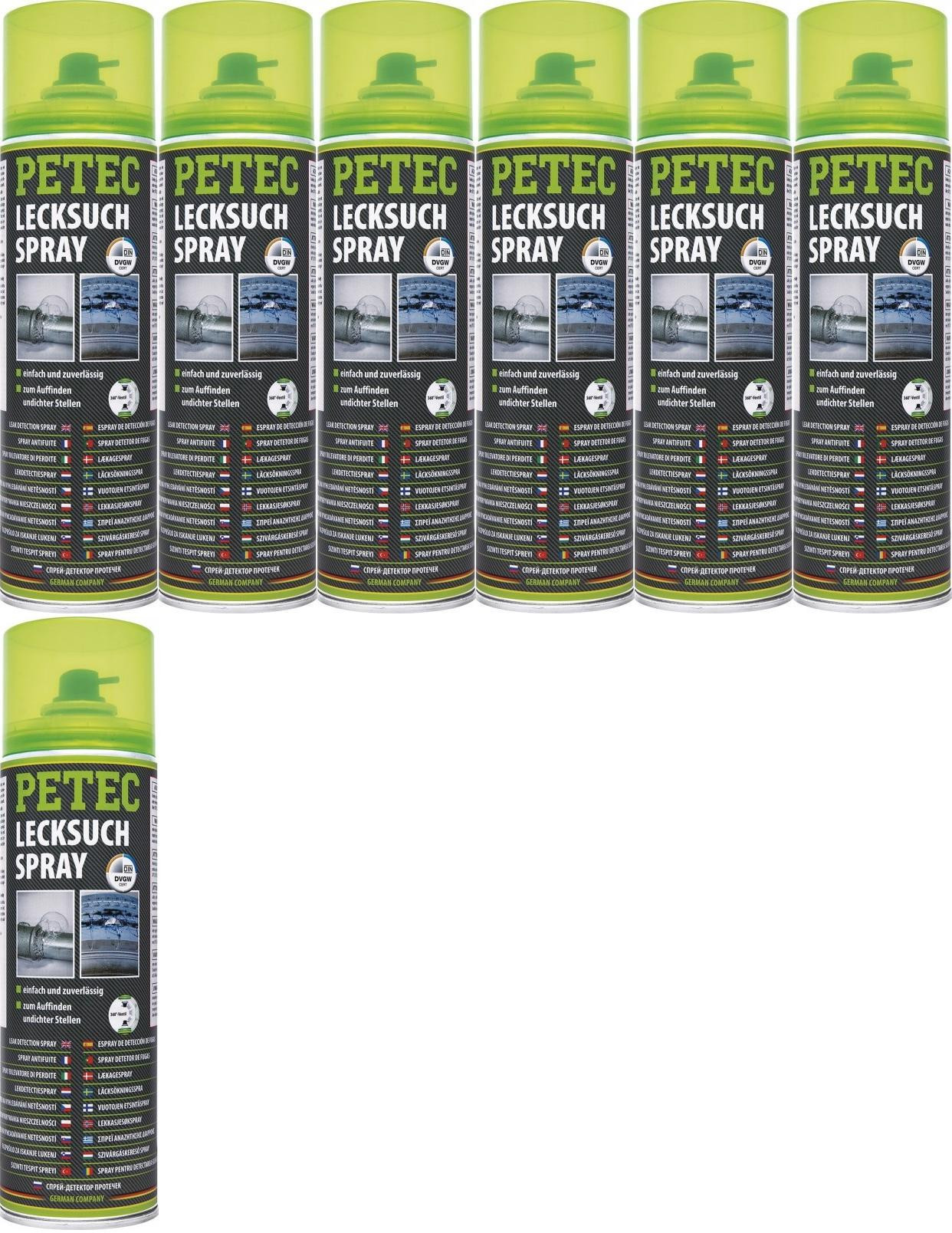 Petec Lecksuchspray 7x 400 Milliliter