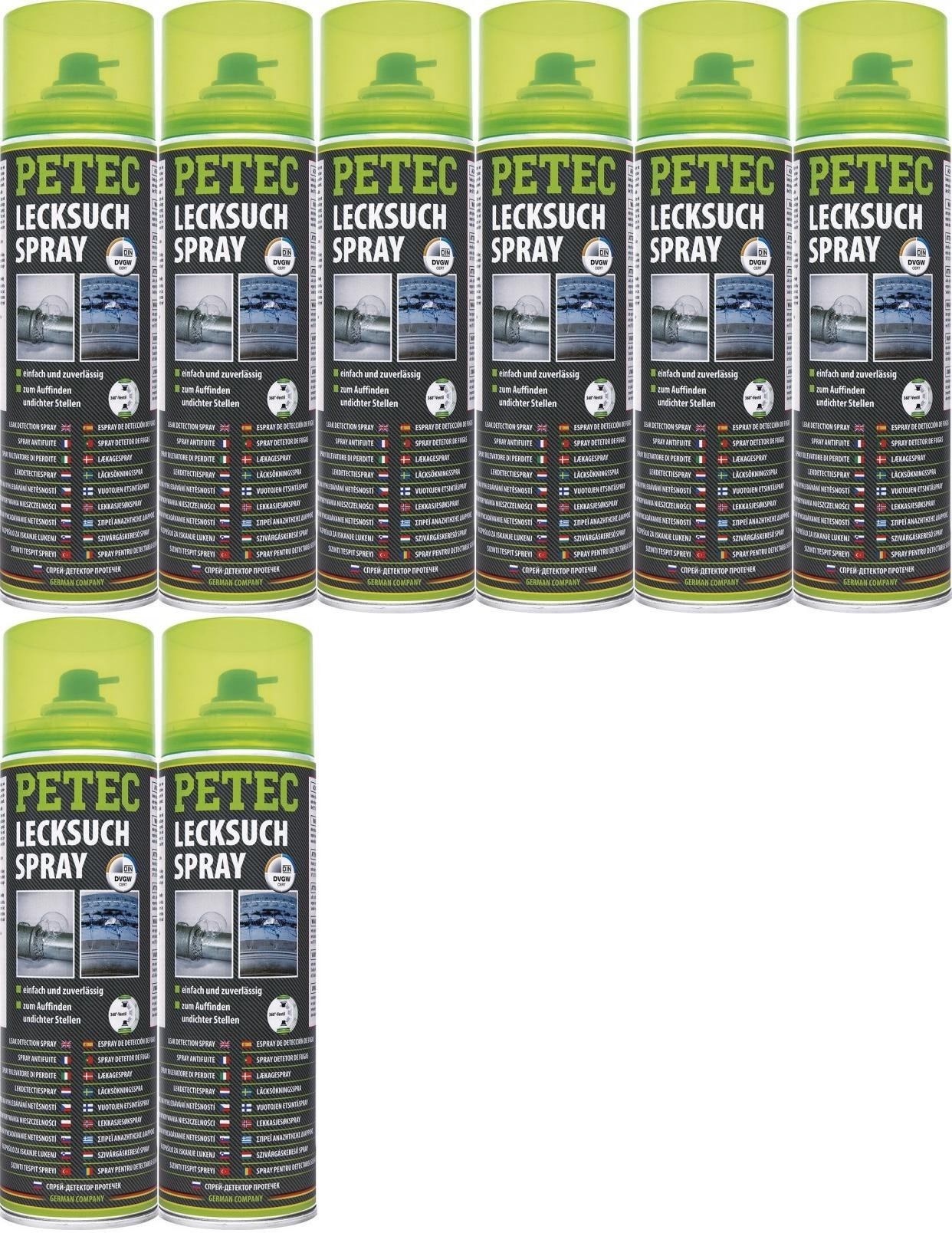 Petec Lecksuchspray 8x 400 Milliliter
