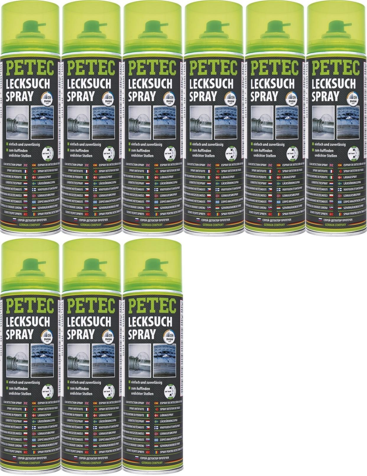 Petec Lecksuchspray 9x 400 Milliliter