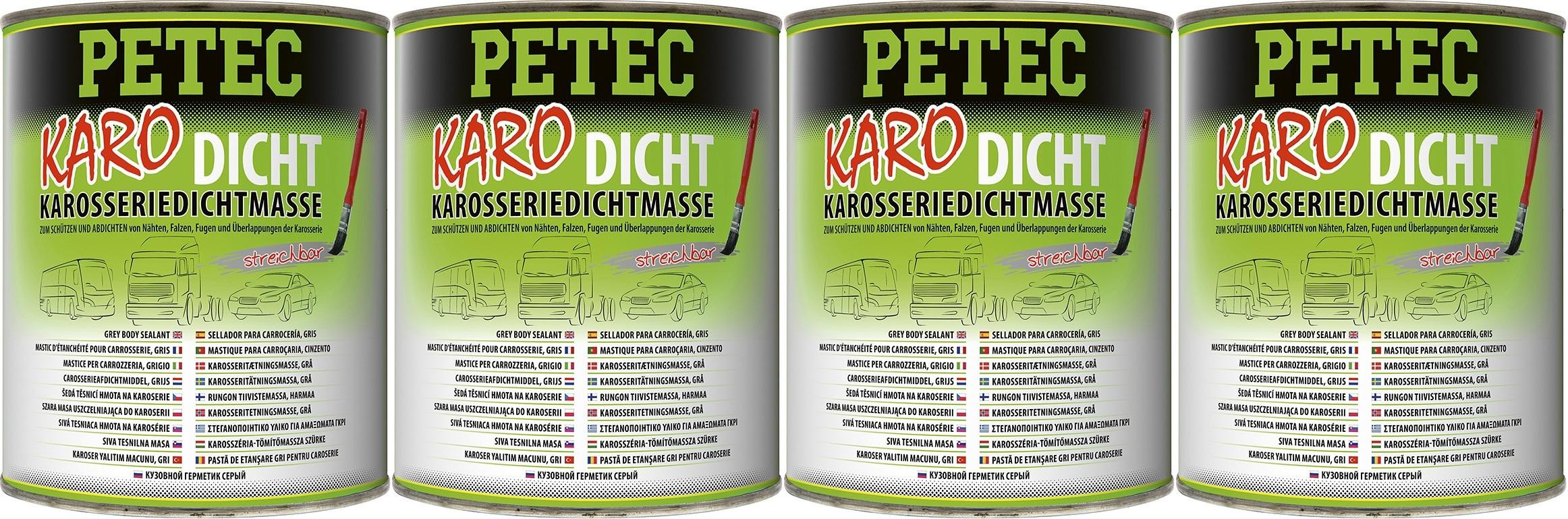 Petec Karoserie-Dichtmasse 1000ml 4x 1l = 4 Liter