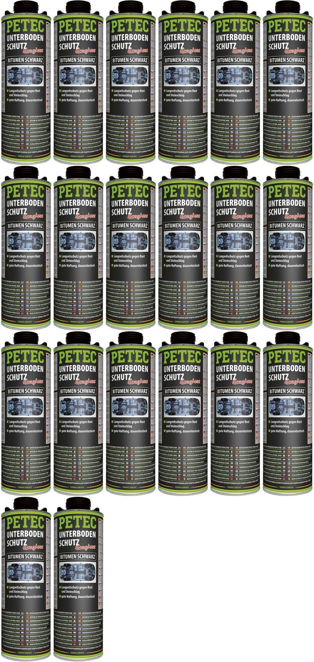 Petec Unterbodenschutz Bitumen Saugdose schwarz 1000ml 20x 1l = 20 Liter