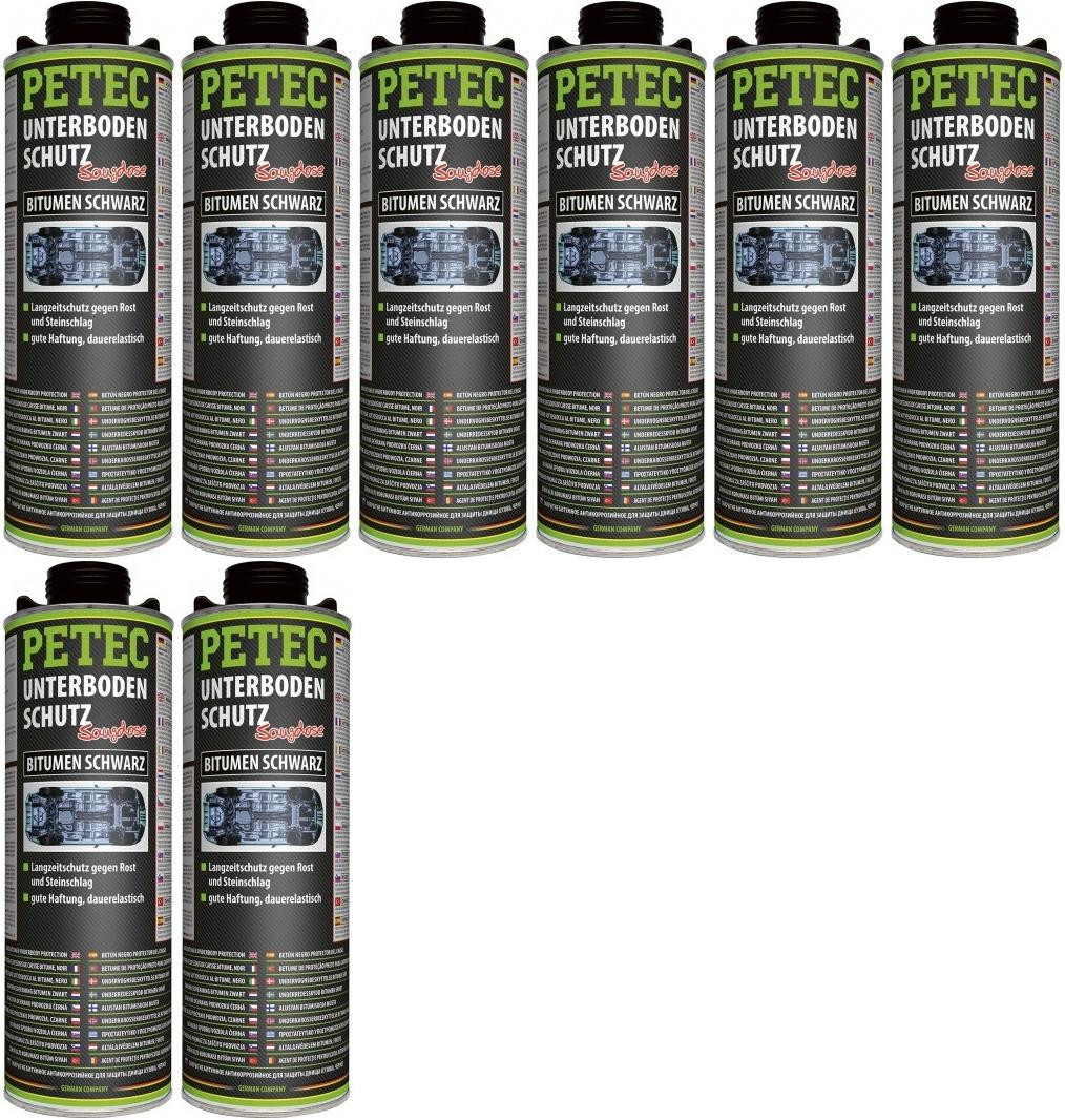 Petec Unterbodenschutz Bitumen Saugdose schwarz 1000ml 8x 1l = 8 Liter