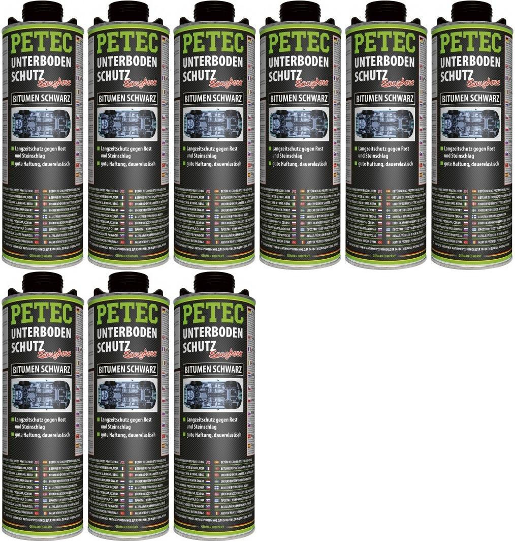 Petec Unterbodenschutz Bitumen Saugdose schwarz 1000ml 9x 1l = 9 Liter