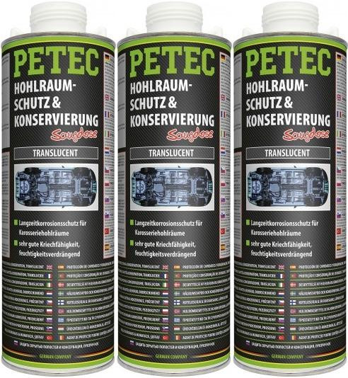 Petec Hohlraumschutz & Konservierung, Saugdose 1000ml 3x 1l = 3 Liter