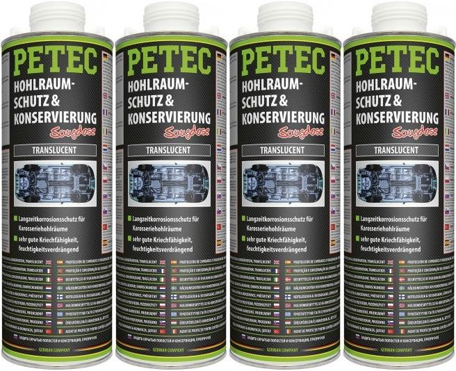 Petec Hohlraumschutz & Konservierung, Saugdose 1000ml 4x 1l = 4 Liter