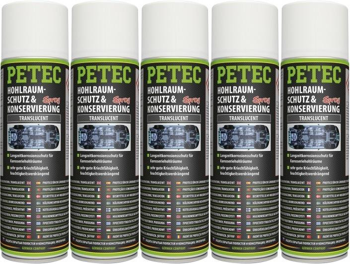 Petec Hohlraumschutz & Konservierung, Spray 5x 500ml