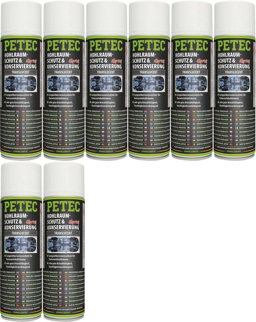 Petec Hohlraumschutz & Konservierung, Spray 8x 500ml