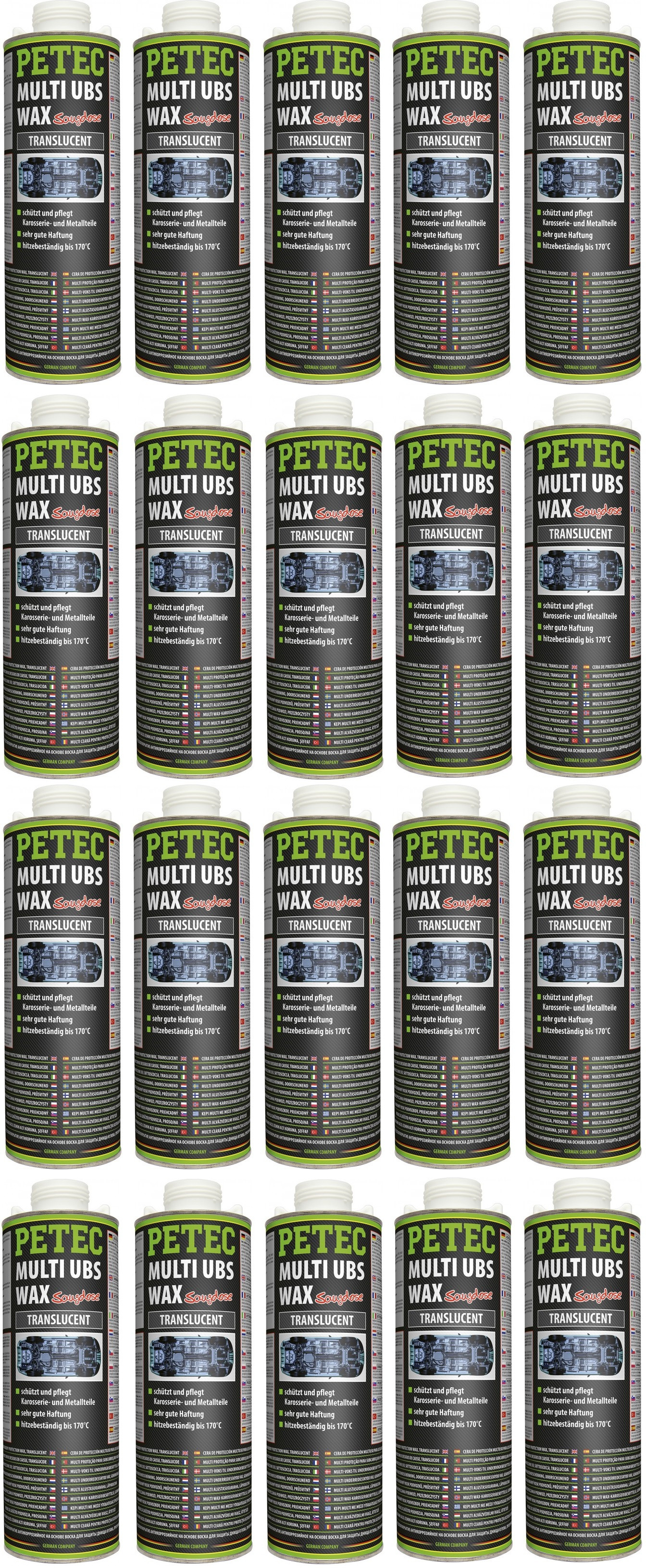 Petec Multi UBS WAX transparent 1000ml Saugdose 20x 1l = 20 Liter