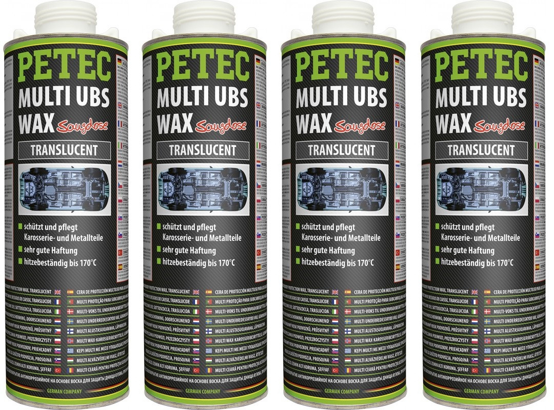 Petec Multi UBS WAX transparent 1000ml Saugdose 4x 1l = 4 Liter