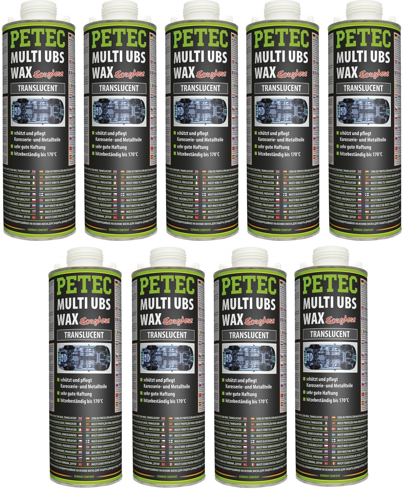 Petec Multi UBS WAX transparent 1000ml Saugdose 9x 1l = 9 Liter