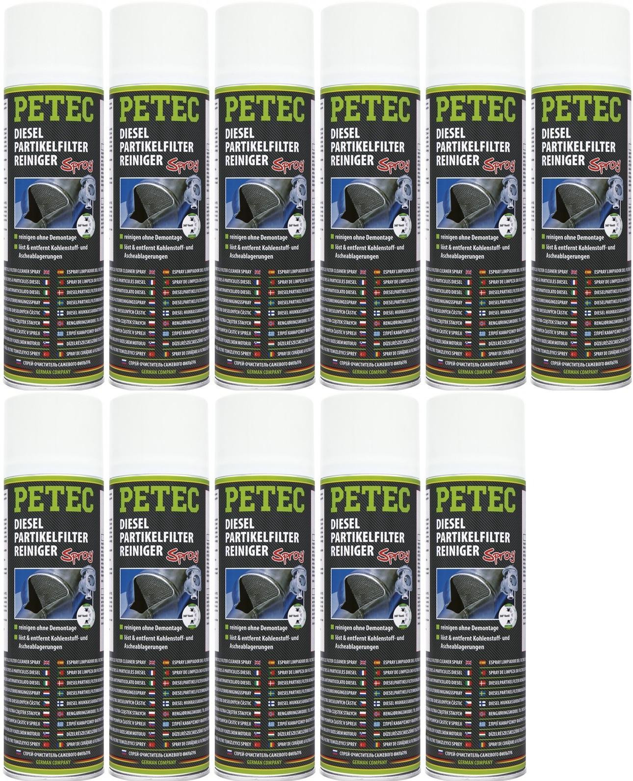 Petec Dieselpartikelfilterreiniger Spray 11x 400 Milliliter