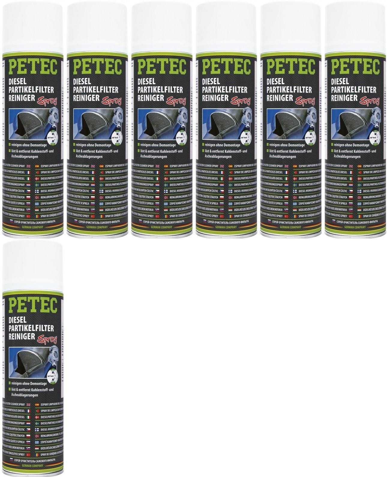 Petec Dieselpartikelfilterreiniger Spray 7x 400 Milliliter