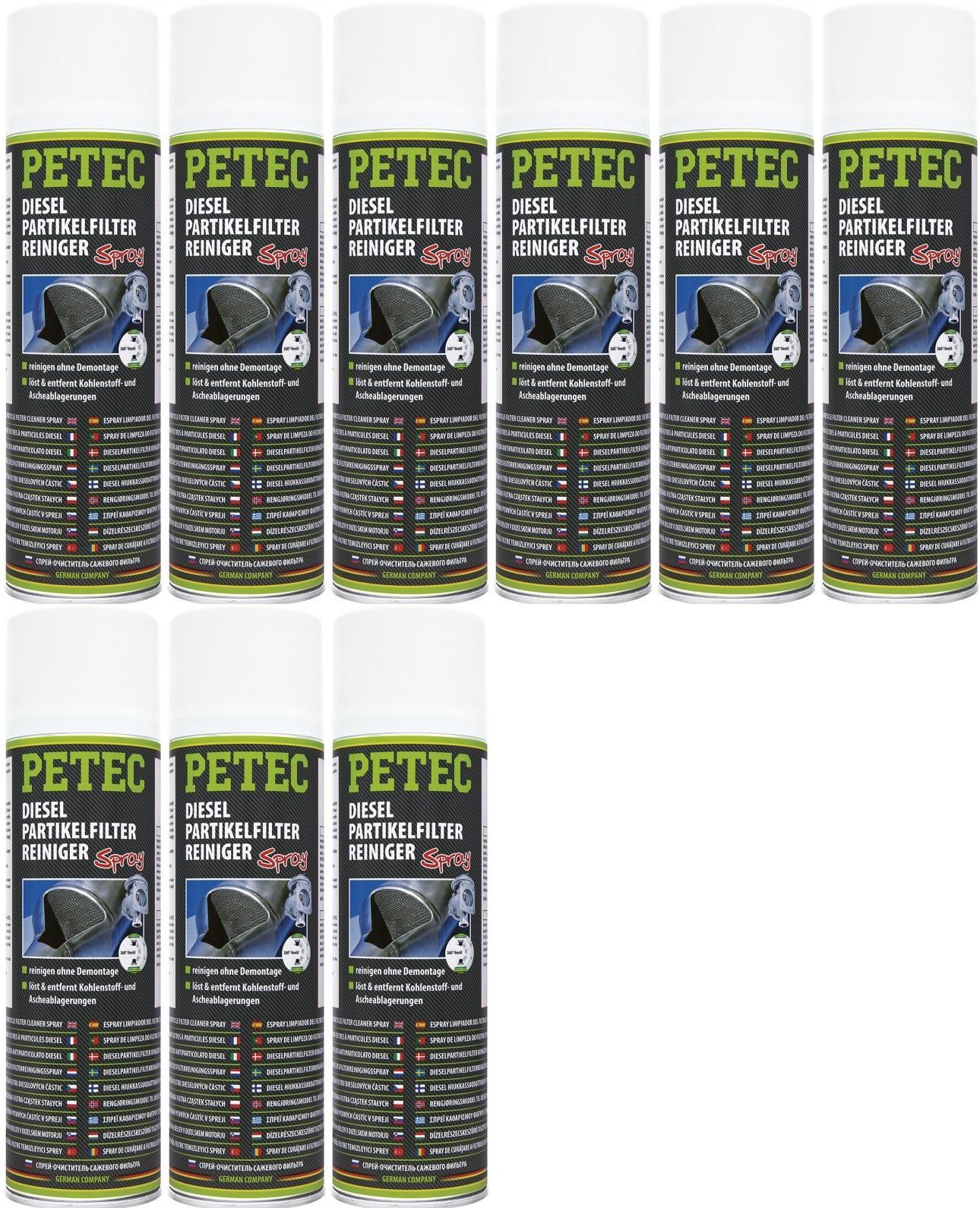 Petec Dieselpartikelfilterreiniger Spray 9x 400 Milliliter