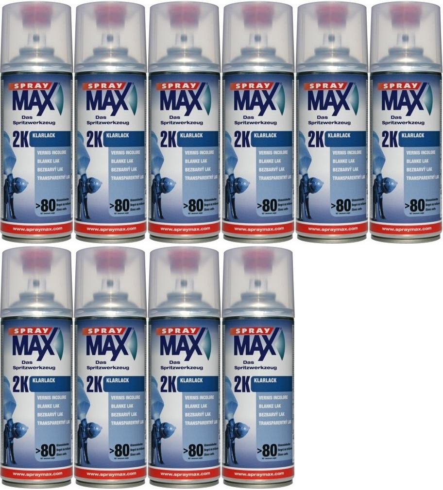 SprayMax 2K Klarlack, 10x 400 Milliliter