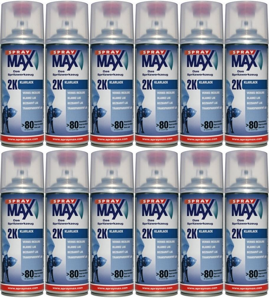 SprayMax 2K Klarlack, 12x 400 Milliliter