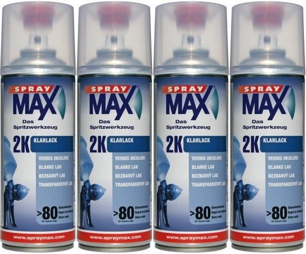 SprayMax 2K Klarlack, 4x 400 Milliliter