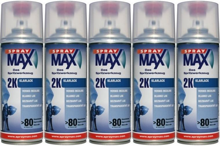 SprayMax 2K Klarlack, 5x 400 Milliliter