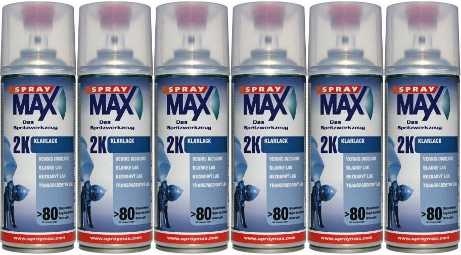 SprayMax 2K Klarlack, 6x 400 Milliliter