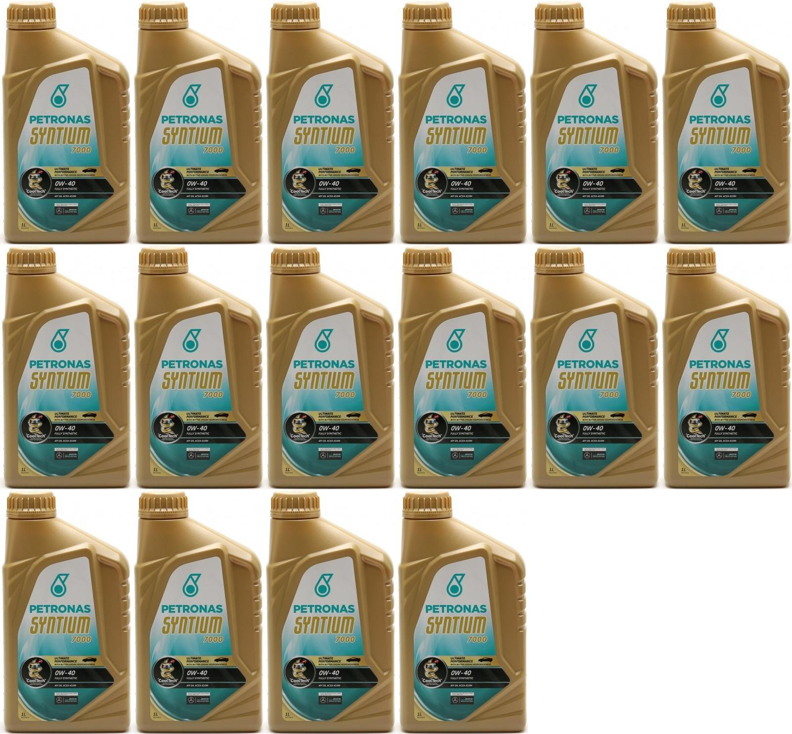 Petronas Syntium 7000 0W-40 Motoröl 16x 1l = 16 Liter