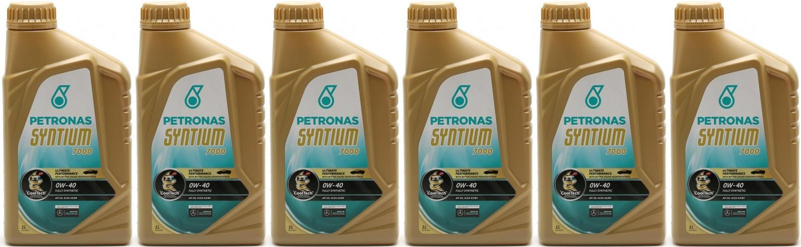 Petronas Syntium 7000 0W-40 Motoröl 6x 1l = 6 Liter