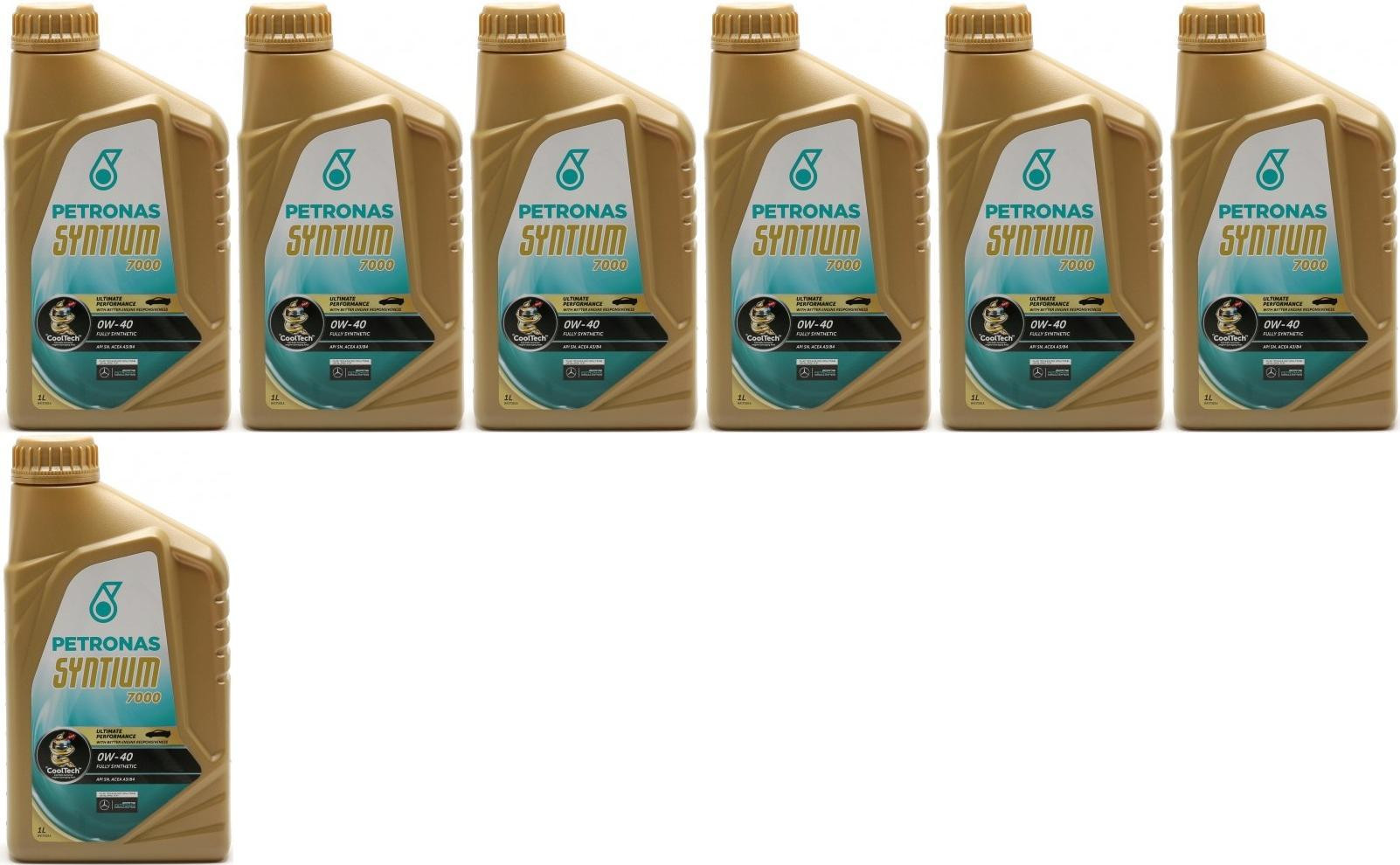 Petronas Syntium 7000 0W-40 Motoröl 7x 1l = 7 Liter