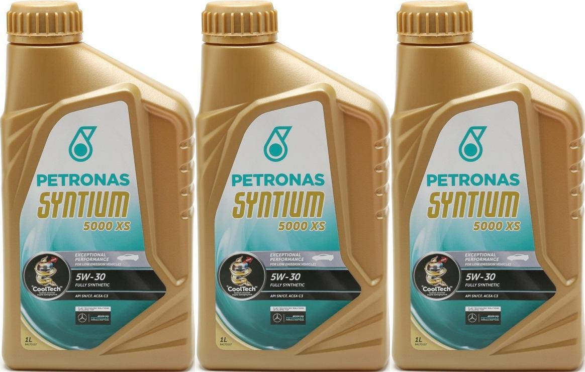 Petronas Syntium 5000 XS 5W-30 Motoröl 3x 1l = 3 Liter