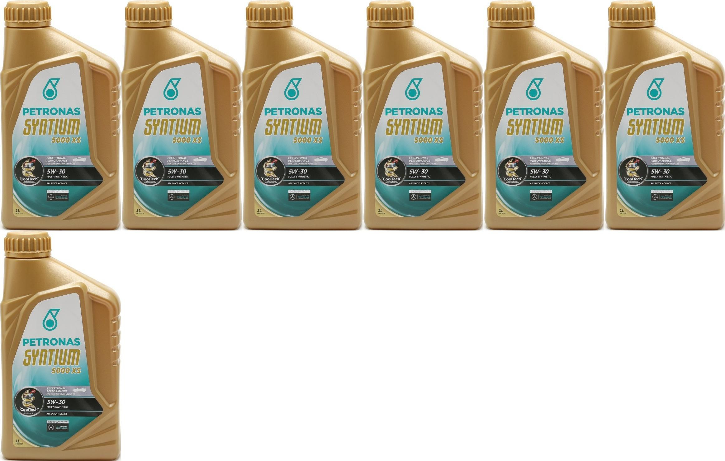 Petronas Syntium 5000 XS 5W-30 Motoröl 7x 1l = 7 Liter