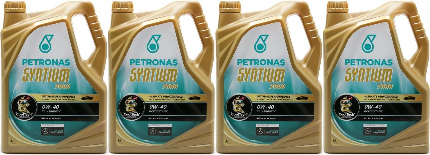 Petronas Syntium 7000 0W-40 Motoröl 4x 5 = 20 Liter