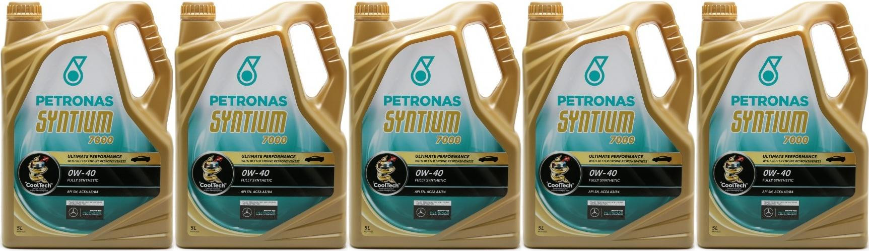 Petronas Syntium 7000 0W-40 Motoröl 5x 5 = 25 Liter