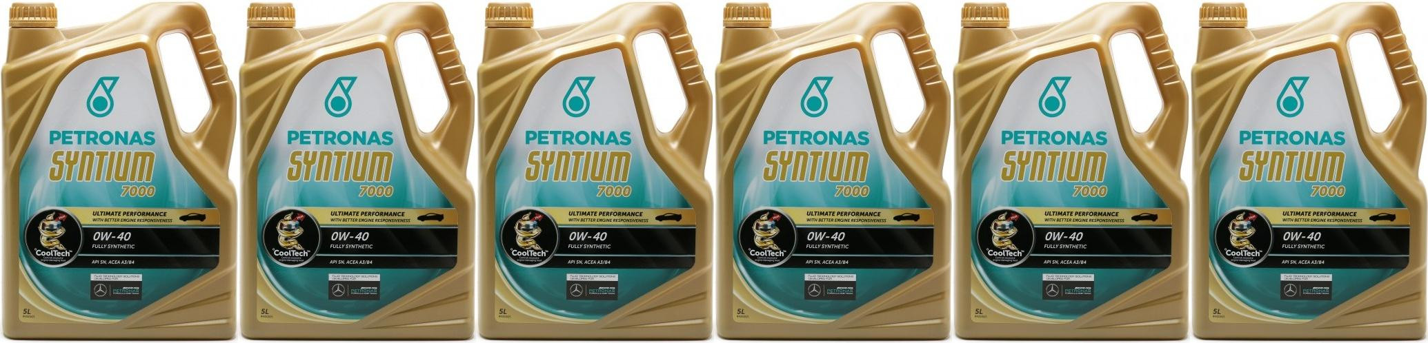 Petronas Syntium 7000 0W-40 Motoröl 6x 5 = 30 Liter