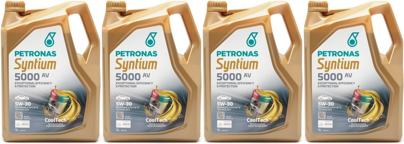 Petronas Syntium 5000 AV 5W-30 Motoröl 4x 5 = 20 Liter