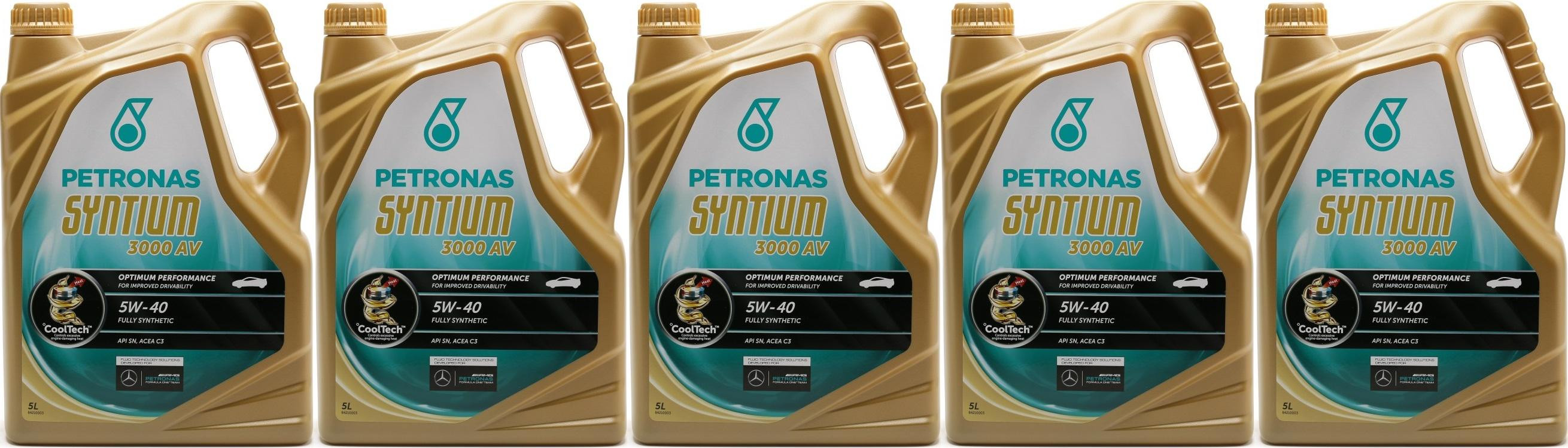 Petronas Syntium 3000 AV 5W-40 Motoröl 5x 5 = 25 Liter