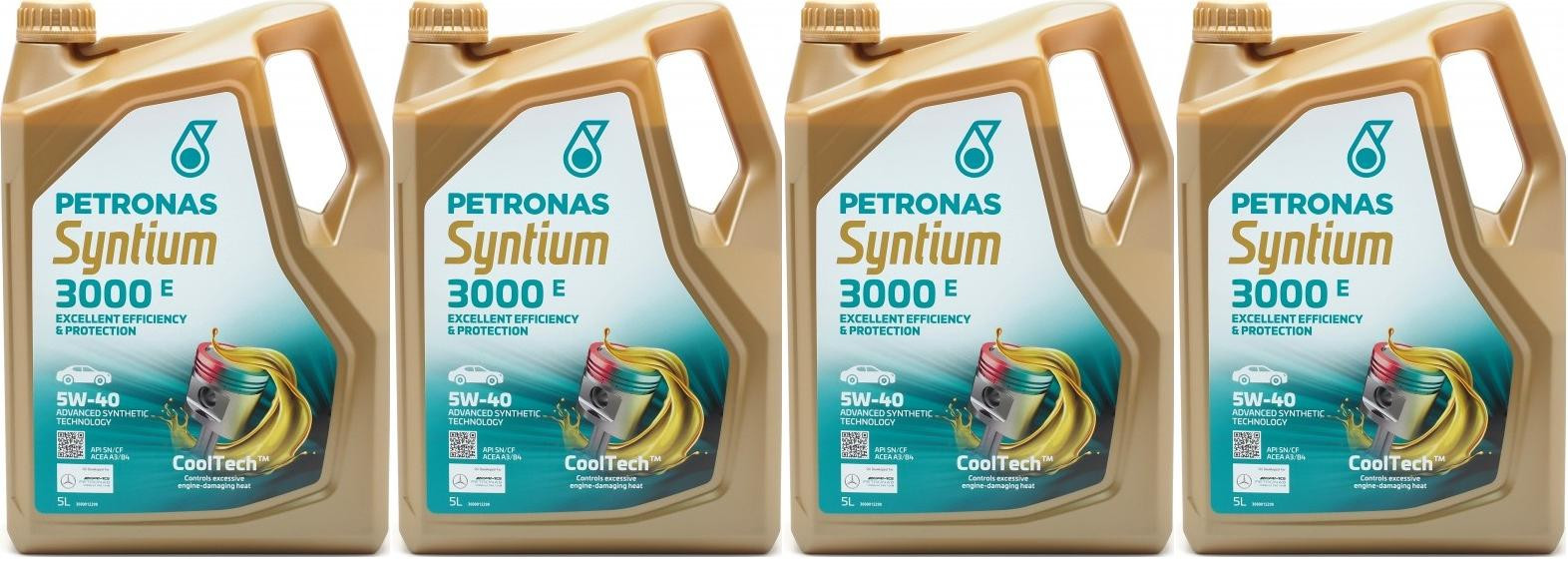 Petronas Syntium 3000 E 5W-40 Motoröl 4x 5 = 20 Liter