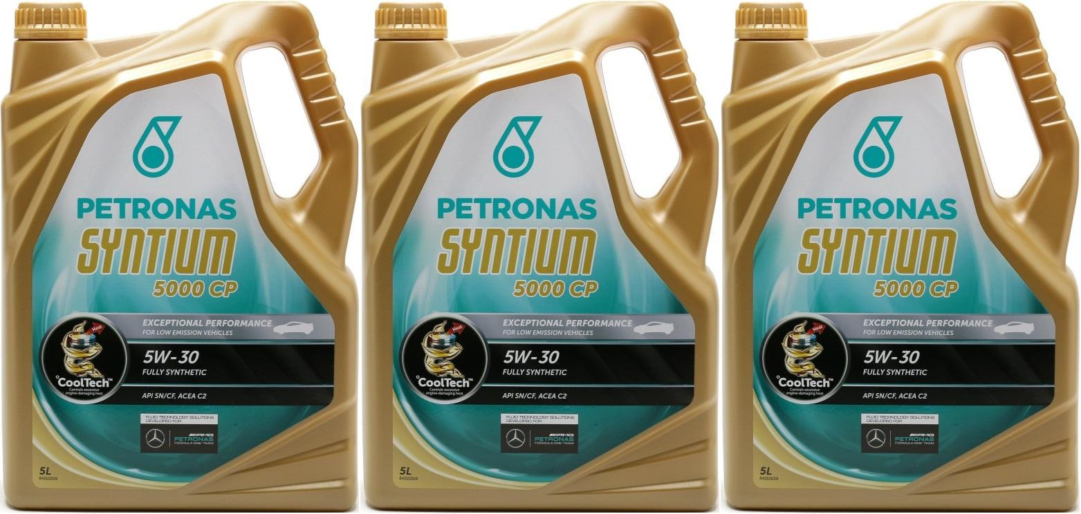 Petronas Syntium 5000 CP 5W-30 Motoröl 3x 5 = 15 Liter