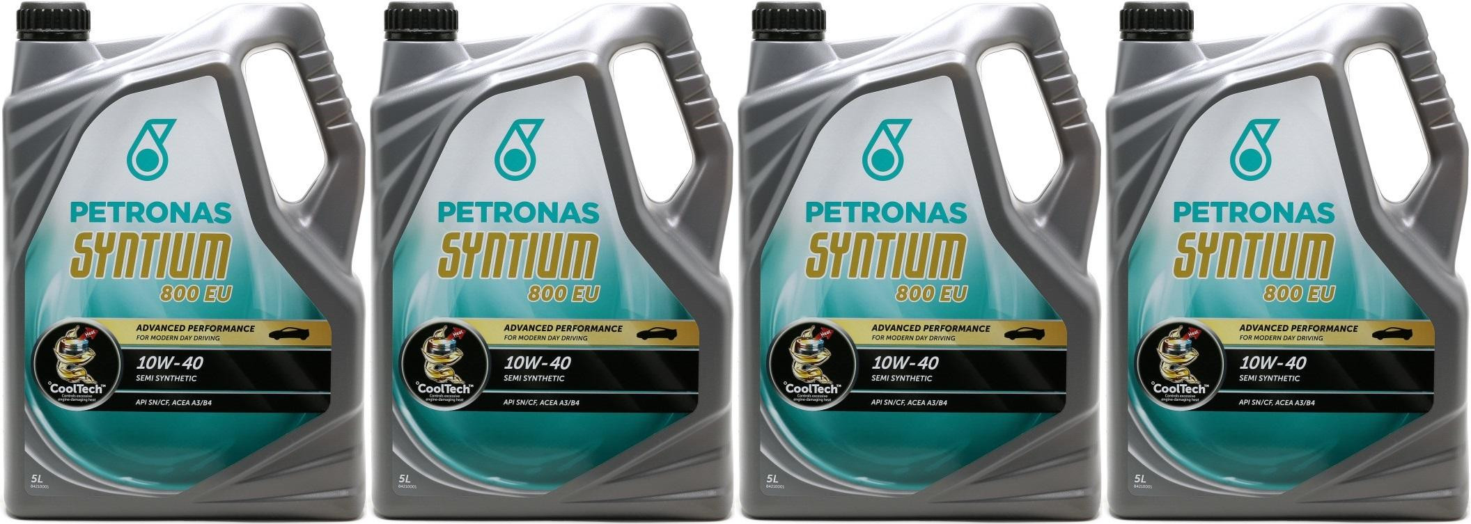 Petronas Syntium 800 EU 10W-40 Motoröl 4x 5 = 20 Liter