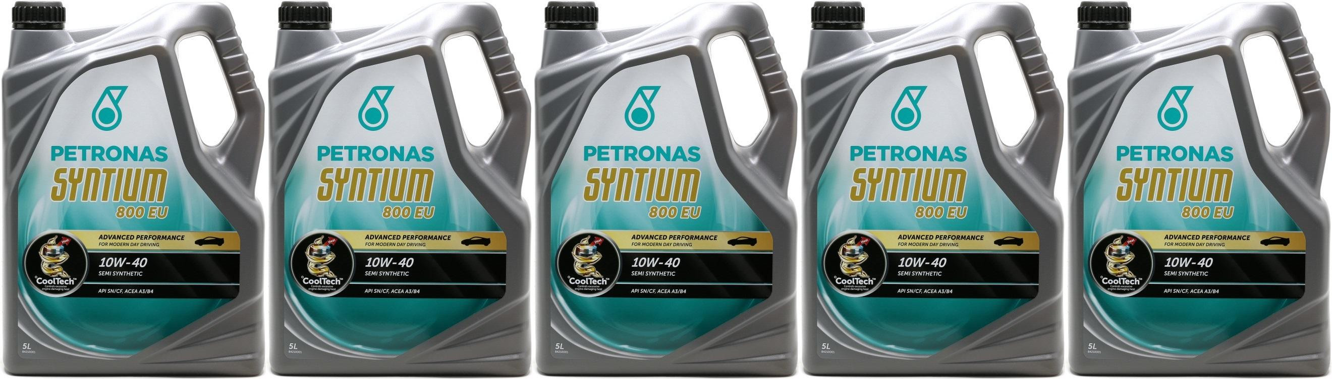 Petronas Syntium 800 EU 10W-40 Motoröl 5x 5 = 25 Liter