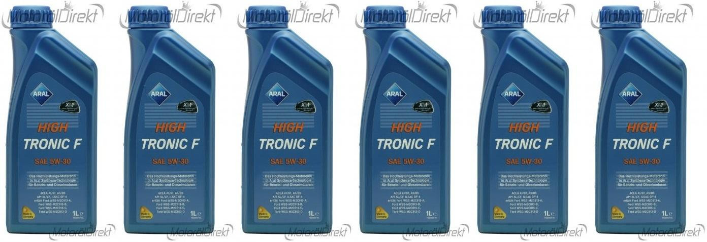 Aral High Tronic F 5W-30 Motoröl 6x 1l = 6 Liter