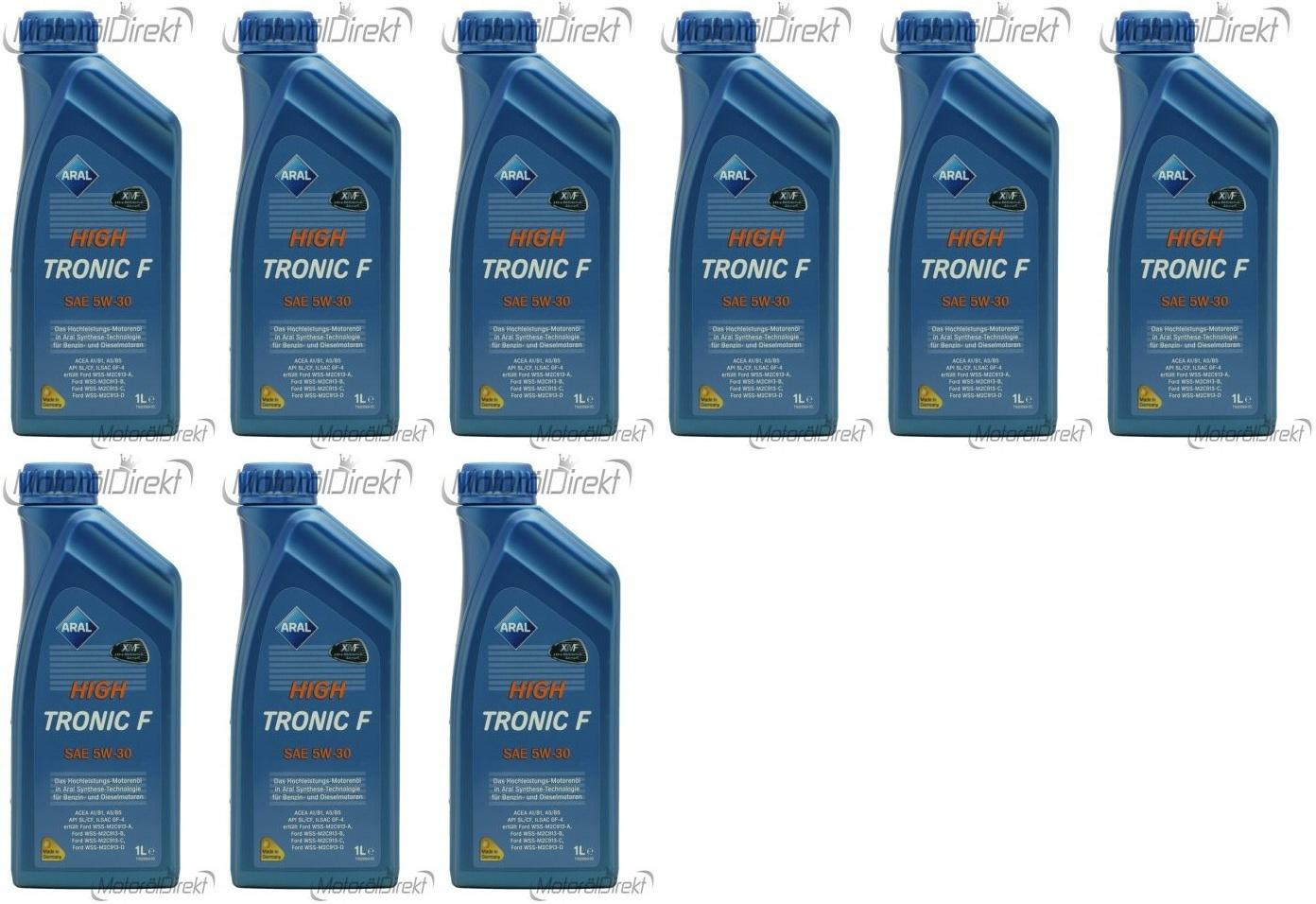 Aral High Tronic F 5W-30 Motoröl 9x 1l = 9 Liter