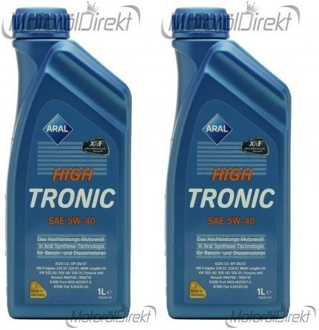 Aral High Tronic 5W-40 Motoröl 2x 1l = 2 Liter