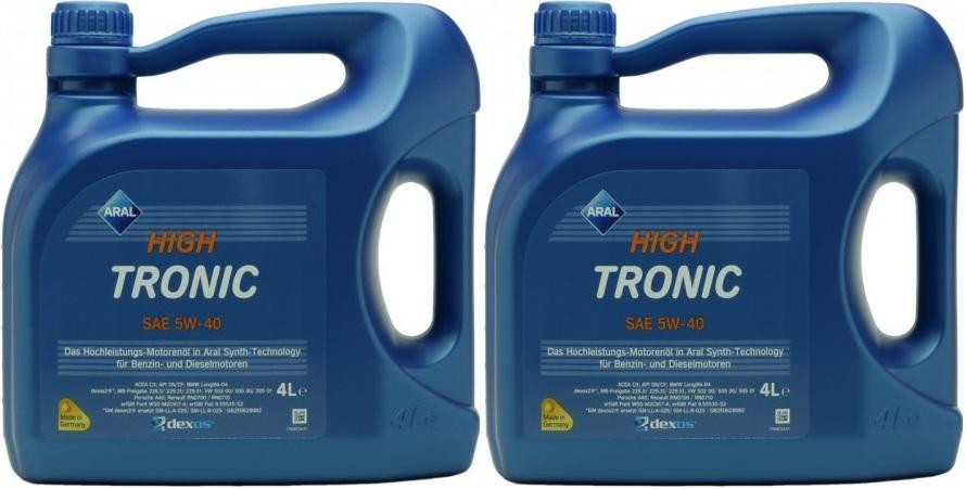 Aral High Tronic 5W-40 Motoröl 2x 4l = 8 Liter