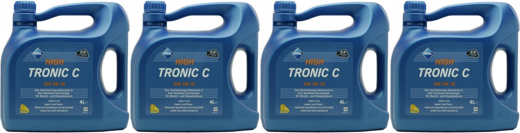 Aral High Tronic C 5W-30 Motoröl 4x 4l = 16 Liter