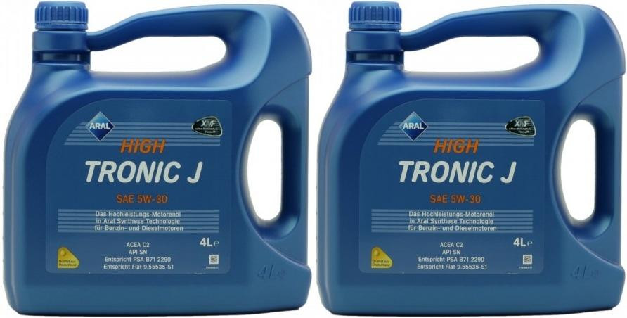 Aral HighTronic J 5W-30 Motoröl 2x 4l = 8 Liter