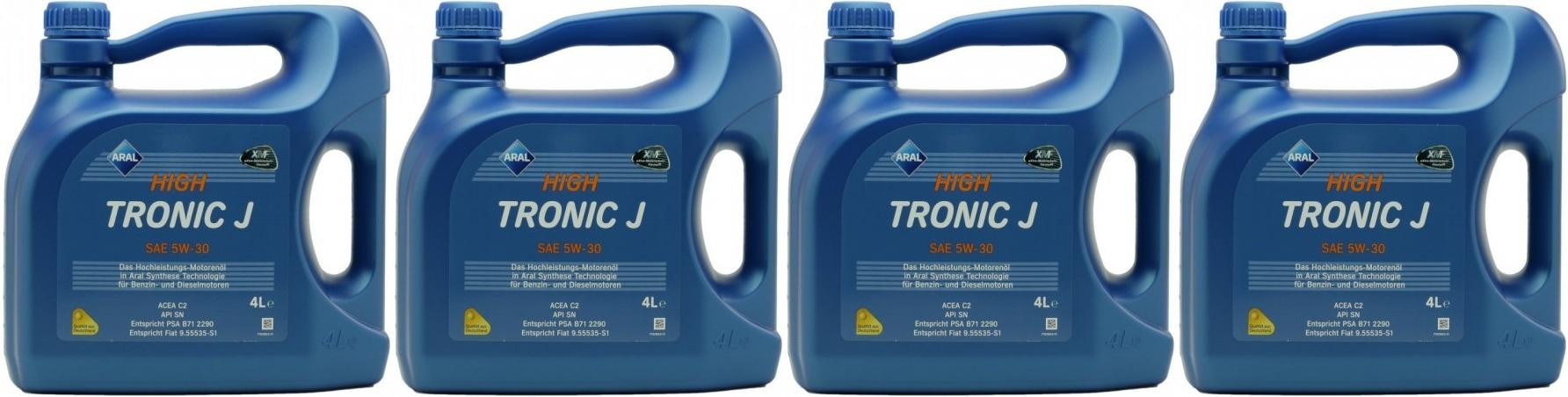 Aral HighTronic J 5W-30 Motoröl 4x 4l = 16 Liter