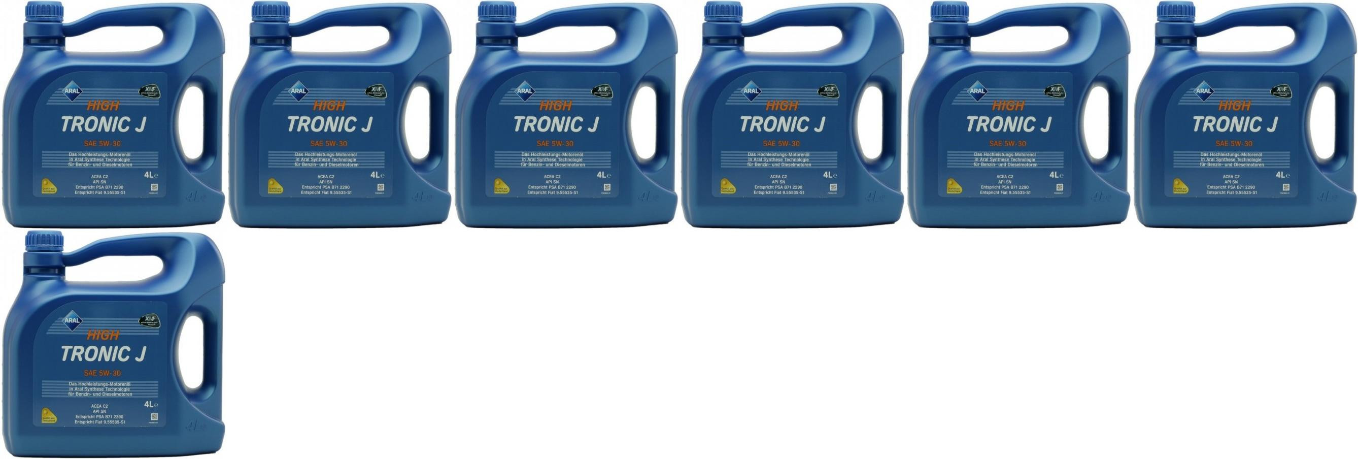 Aral HighTronic J 5W-30 Motoröl 7x 4l = 28 Liter