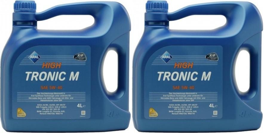 Aral HighTronic M 5W-40 Motoröl 2x 4l = 8 Liter
