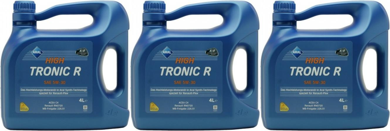 Aral High Tronic R 5W-30 Motoröl 3x 4l = 12 Liter