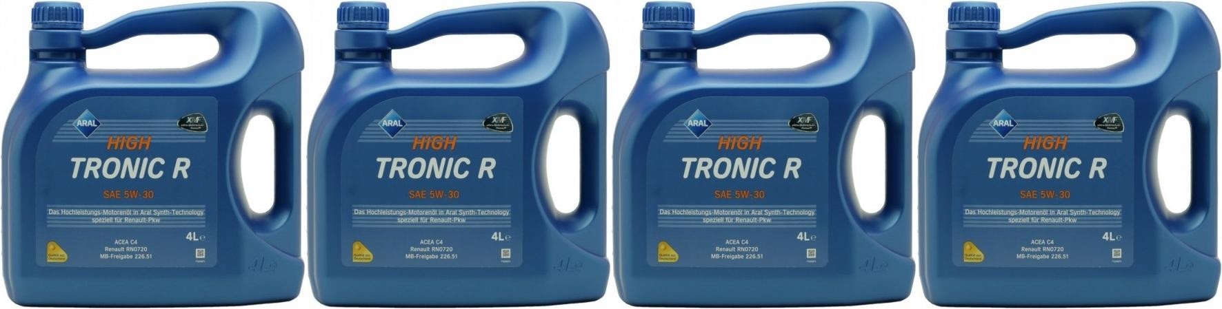 Aral High Tronic R 5W-30 Motoröl 4x 4l = 16 Liter