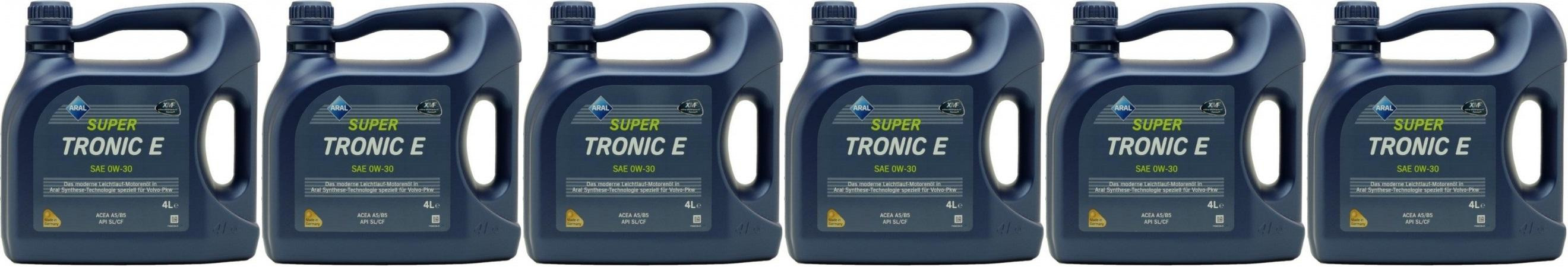 Aral Super Tronic E 0W-30 Motoröl 6x 4l = 24 Liter