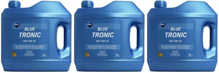 Aral Blue Tronic 10W-40 Diesel & Benziner Motoröl 3x 5 = 15 Liter